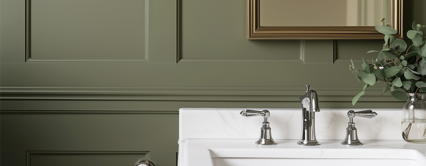 Green 18 Bathroom with panelling