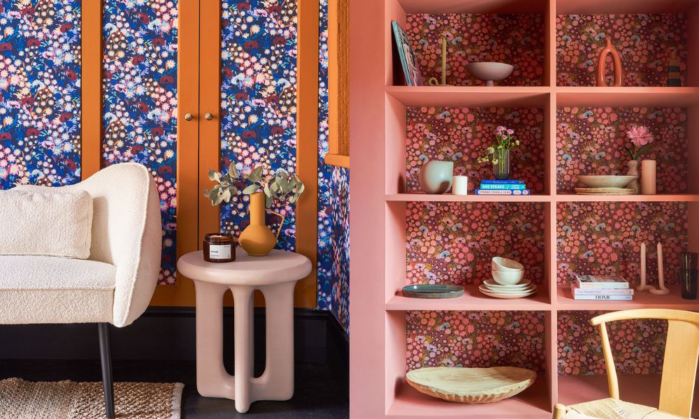 The Apartment at The Flowerhouse Pub decorated in Lick floral wallpapers