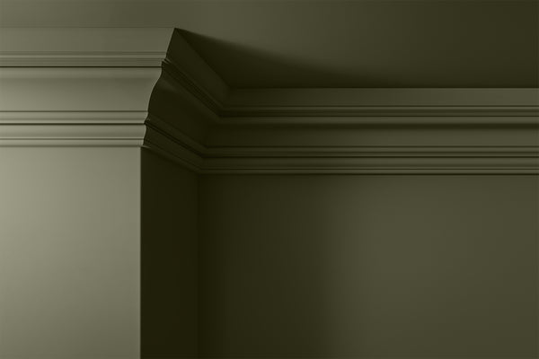 Walls, ceilings and coving painted in Lick Green 05